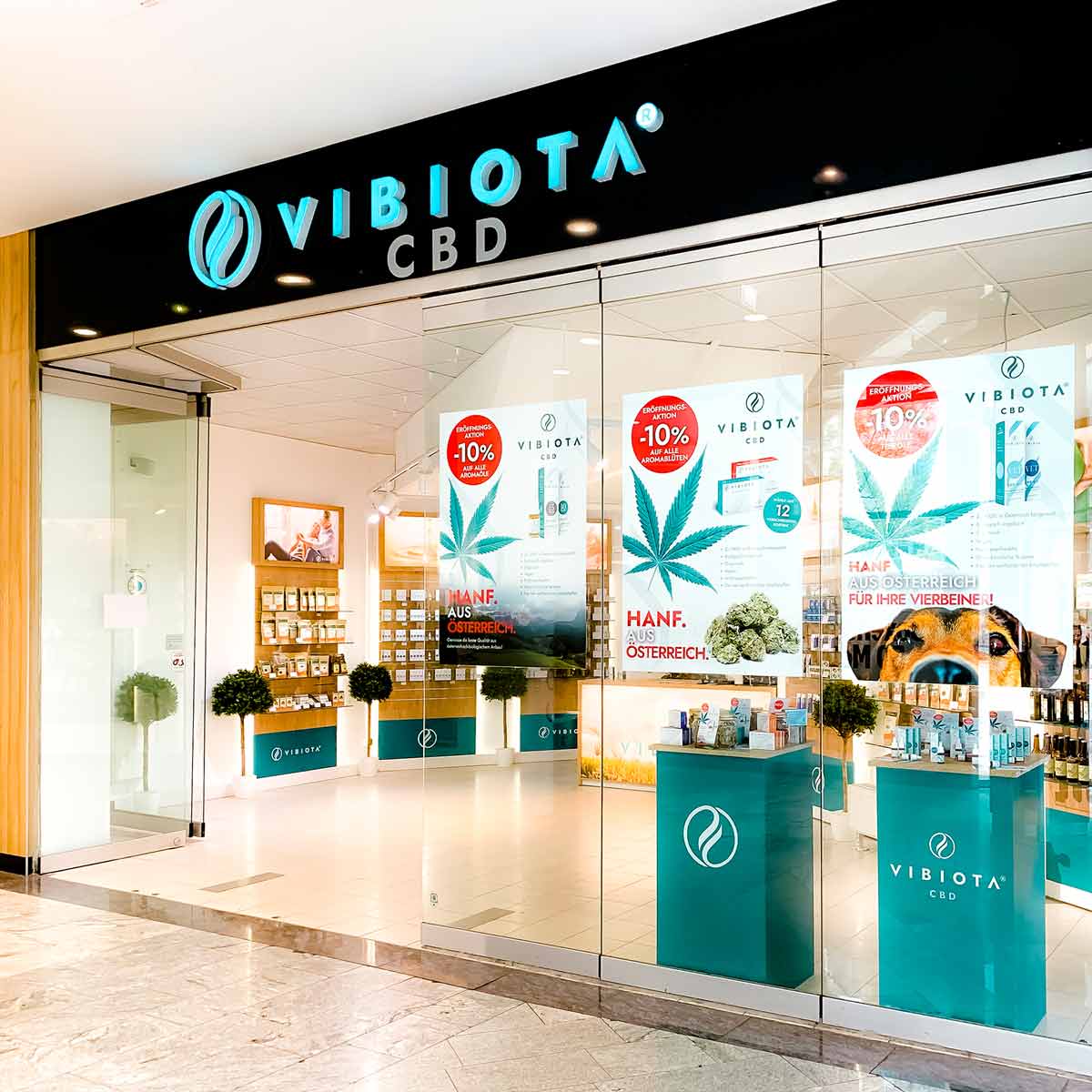Foto 2 unserer Vibiota CBD Store Shop Filiale im Millennium City, 1200 Wien