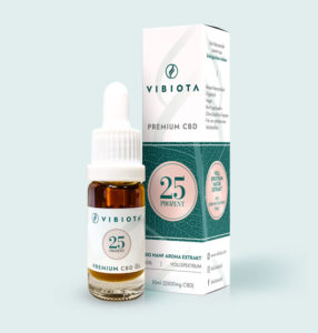 Product photo VIBIOTA Bio Premium CBD Oil 25%, full spectrum (with MCT oil) in 10ml bottle