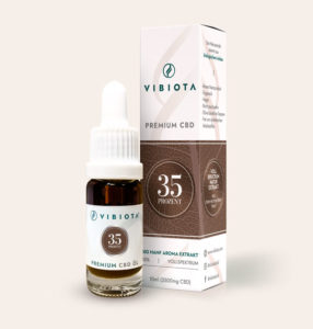 Product photo VIBIOTA Bio Premium CBD Oil 35%, full spectrum (with hemp seed oil) in 10ml bottle
