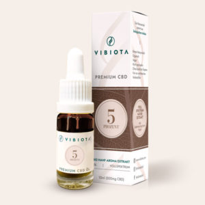 Produktfoto VIBIOTA Bio Premium CBD Öl 5%, Vollspektrum (mit Hanfsamenöl) in 10ml Flasche